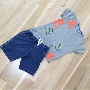 Mini Boden Shorts and Shirt Set
